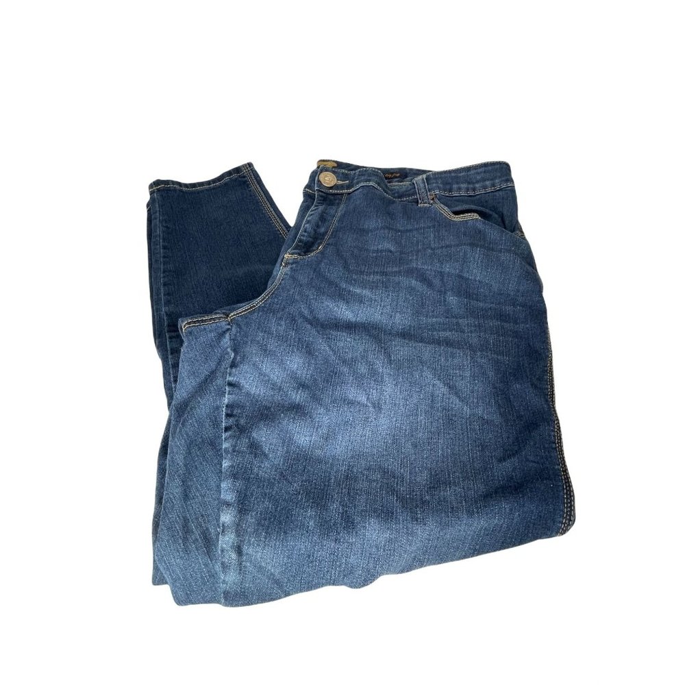 Seven7 Jeans Brooks Knit Denim Legging Women's Size 24 Blue Stretch Mid Rise